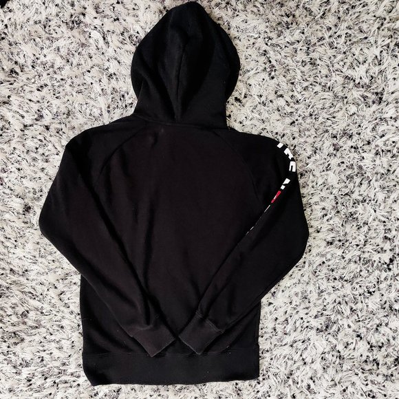 The North Face Red Box Patch Black & Red Zip Up Hoodie Unisex - Picture 3 of 11